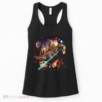 T-Rex Rexzilla Lazer Burning City Women's Tank Top thumb 0