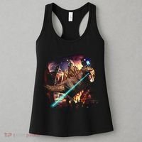 T-Rex Rexzilla Lazer Burning City Women's Tank Top thumb 3