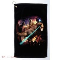 T-Rex Rexzilla Lazer Burning City Golf Towel thumb 0