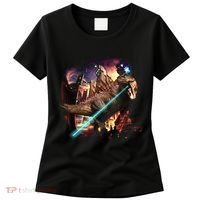 T-Rex Rexzilla Lazer Burning City Women's T-Shirt thumb 0
