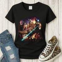T-Rex Rexzilla Lazer Burning City Women's T-Shirt thumb 3