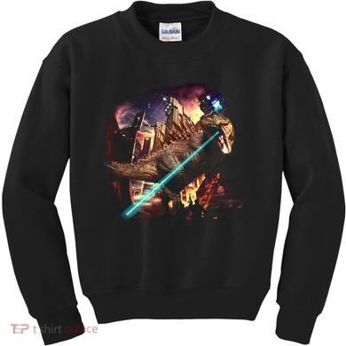 T-Rex Rexzilla Lazer Burning City Kids Sweatshirt