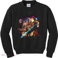 T-Rex Rexzilla Lazer Burning City Kids Sweatshirt thumb 0