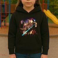 T-Rex Rexzilla Lazer Burning City Kids Hoodie thumb 3