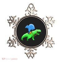 T-Rex Riding A Shark Ornament thumb 0