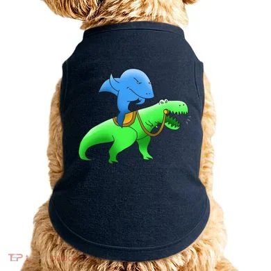 T-Rex Riding A Shark Doggie Tank