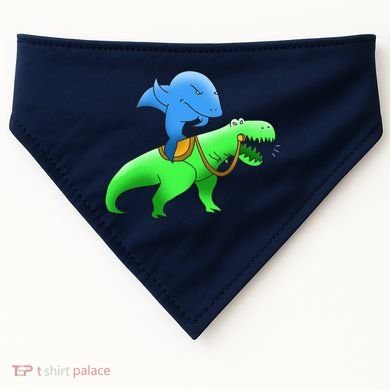 T-Rex Riding A Shark USA-Made Doggie Bandana