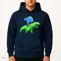 T-Rex Riding A Shark Hoodie thumb 2