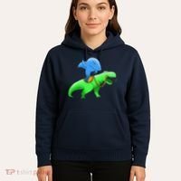 T-Rex Riding A Shark Hoodie thumb 5
