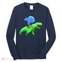 T-Rex Riding A Shark Long Sleeve Shirt thumb 0