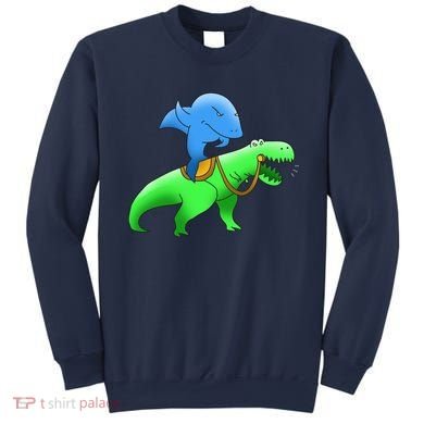 T-Rex Riding A Shark Sweatshirt