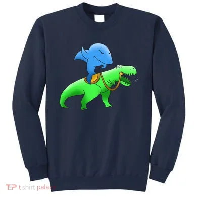T-Rex Riding A Shark Sweatshirt