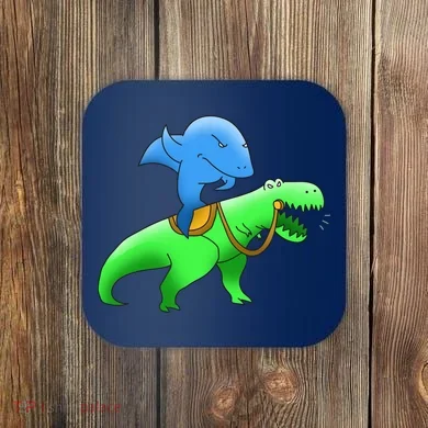 T-Rex Riding A Shark Coaster