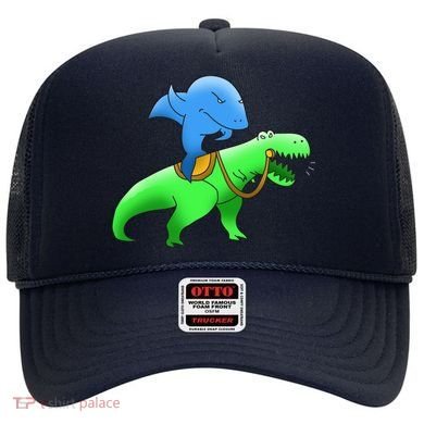 T-Rex Riding A Shark Hat