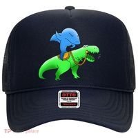 T-Rex Riding A Shark Hat thumb 0