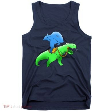 T-Rex Riding A Shark Tank Top