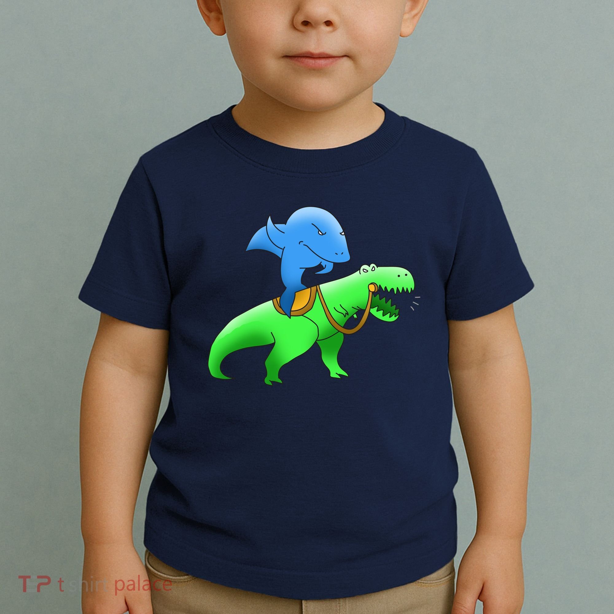 T-Rex Riding A Shark Toddler T-Shirt