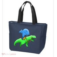 T-Rex Riding A Shark Tote Bag thumb 3