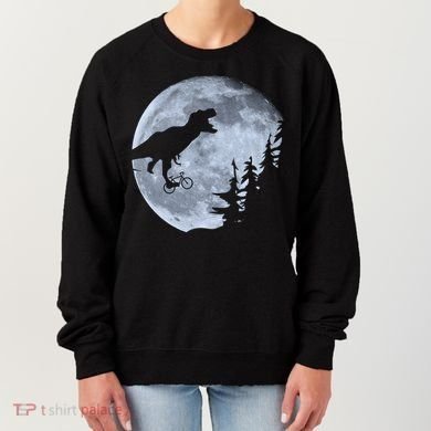 T-Rex Riding To The Moon  Women's Sweatshirt