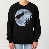T-Rex Riding To The Moon  Women's Sweatshirt thumb 0