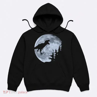 T-Rex Riding To The Moon  Hoodie