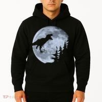 T-Rex Riding To The Moon  Hoodie thumb 2