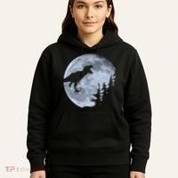 T-Rex Riding To The Moon  Hoodie thumb 5