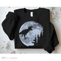 T-Rex Riding To The Moon  Sweatshirt thumb 2