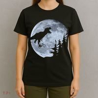 T-Rex Riding To The Moon  T-Shirt thumb 4