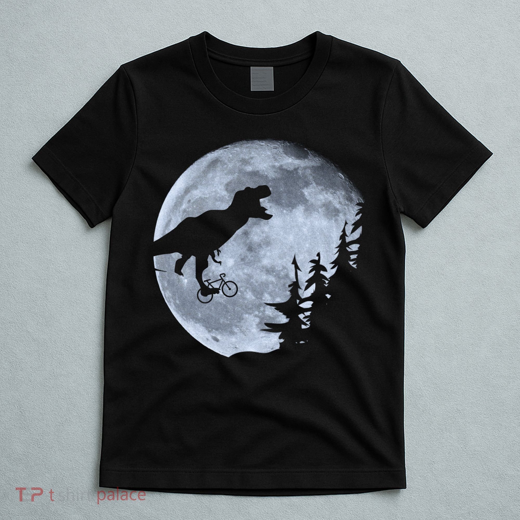 T-Rex Riding To The Moon  T-Shirt