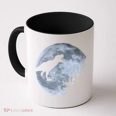 T-Rex Riding To The Moon  Coffee Mug