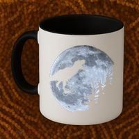 T-Rex Riding To The Moon  Coffee Mug thumb 2