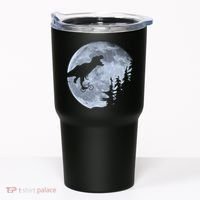 T-Rex Riding To The Moon  Tumbler thumb 0