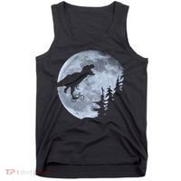T-Rex Riding To The Moon  Tank Top thumb 0