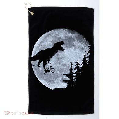 T-Rex Riding To The Moon  Golf Towel