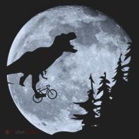T-Rex Riding To The Moon  Golf Towel thumb 3