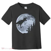 T-Rex Riding To The Moon  Toddler T-Shirt thumb 0