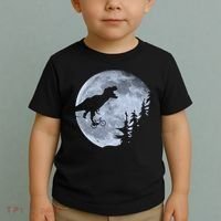 T-Rex Riding To The Moon  Toddler T-Shirt thumb 2