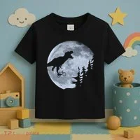 T-Rex Riding To The Moon  Toddler T-Shirt thumb 3