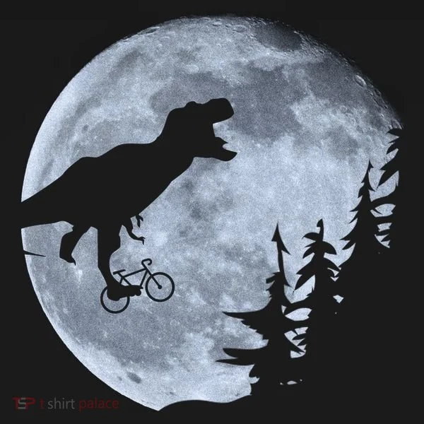 T-Rex Riding To The Moon  Women's T-Shirt