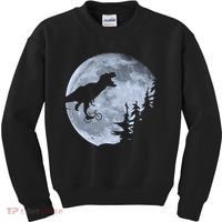 T-Rex Riding To The Moon  Kids Sweatshirt thumb 0