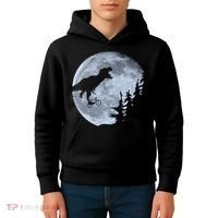 T-Rex Riding To The Moon  Kids Hoodie thumb 4