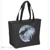 T-Rex Riding To The Moon  Tote Bag thumb 2