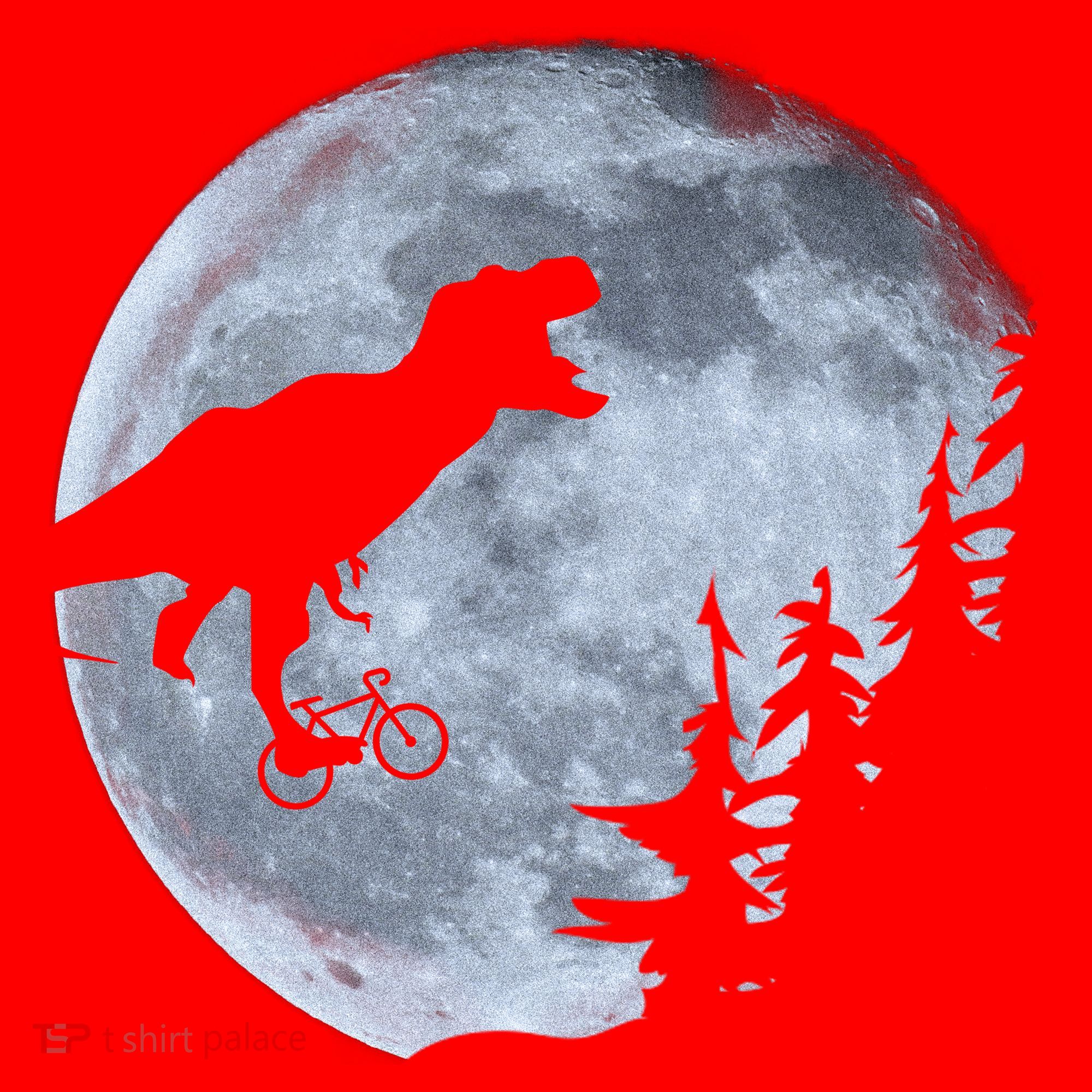 T-Rex Riding To The Moon  Santa Hat
