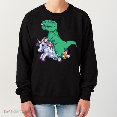 T-Rex Riding Unicorn Women's Sweatshirt