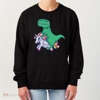 T-Rex Riding Unicorn Women's Sweatshirt thumb 0