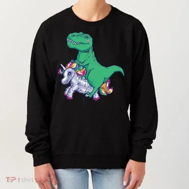 T-Rex Riding Unicorn Women's Sweatshirt