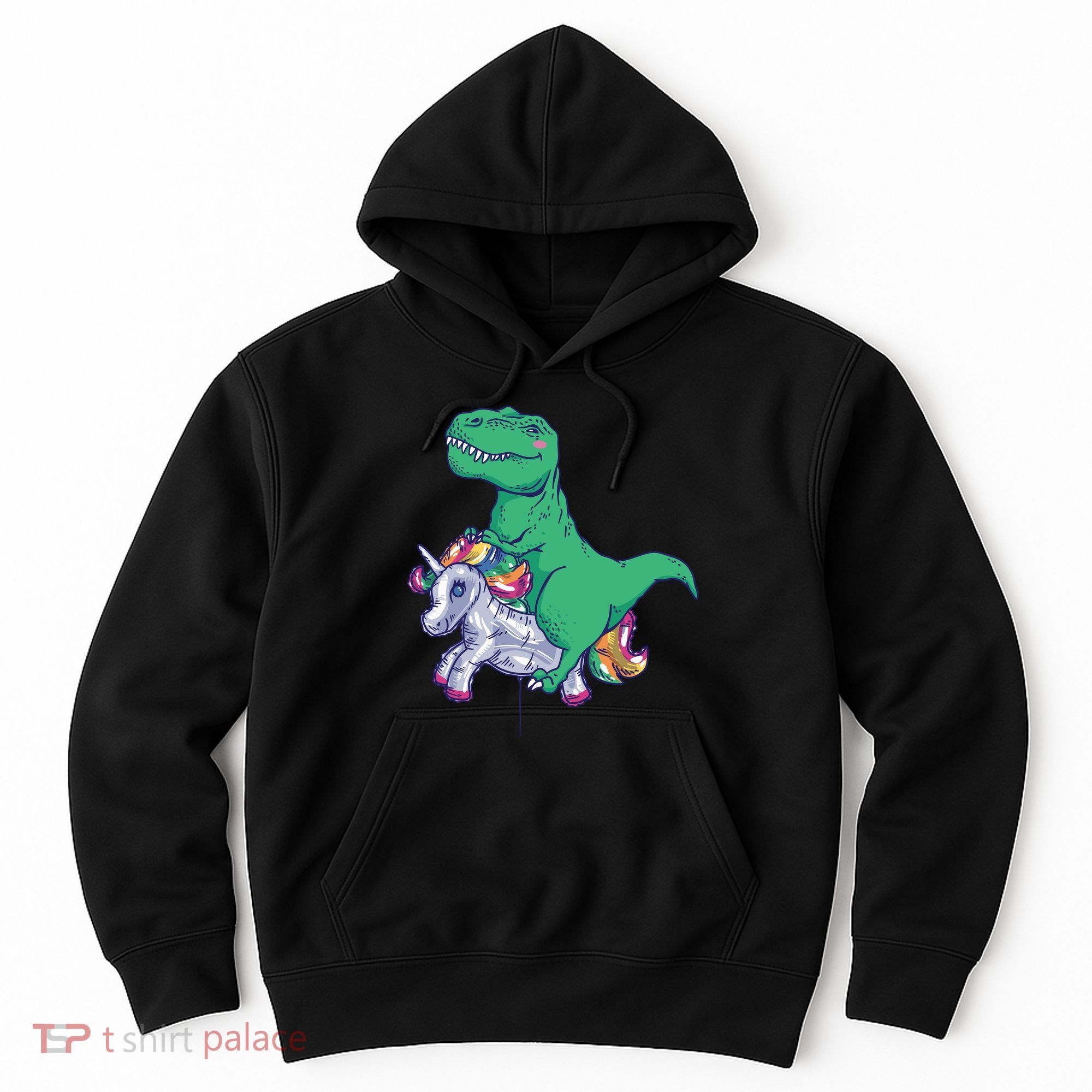 T-Rex Riding Unicorn Hoodie