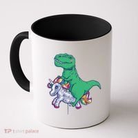 T-Rex Riding Unicorn Coffee Mug thumb 0