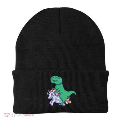T-Rex Riding Unicorn Beanie